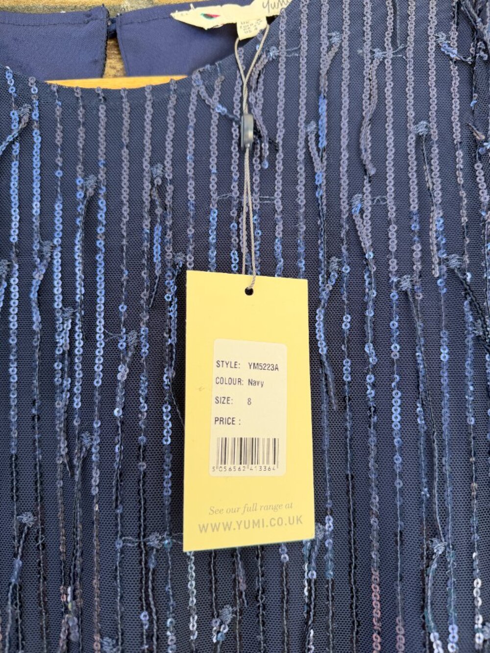 Yumi Dripping Sequin Tunic Dress Navy Blue Sparkly Mini Party Cocktail NWT 4 - Picture 10 of 12